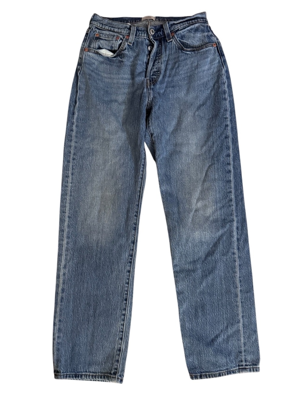 Levi’s 501 Curve Original Fit High-Rise Straight Leg Medium Wash Jeans